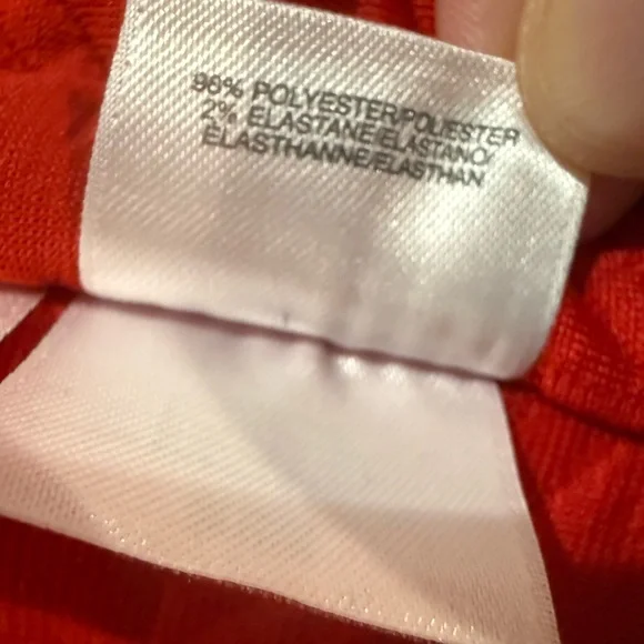 Anne Klein Red Quilted Moto Jacket Zip Front Size M - Picture 10 of 10